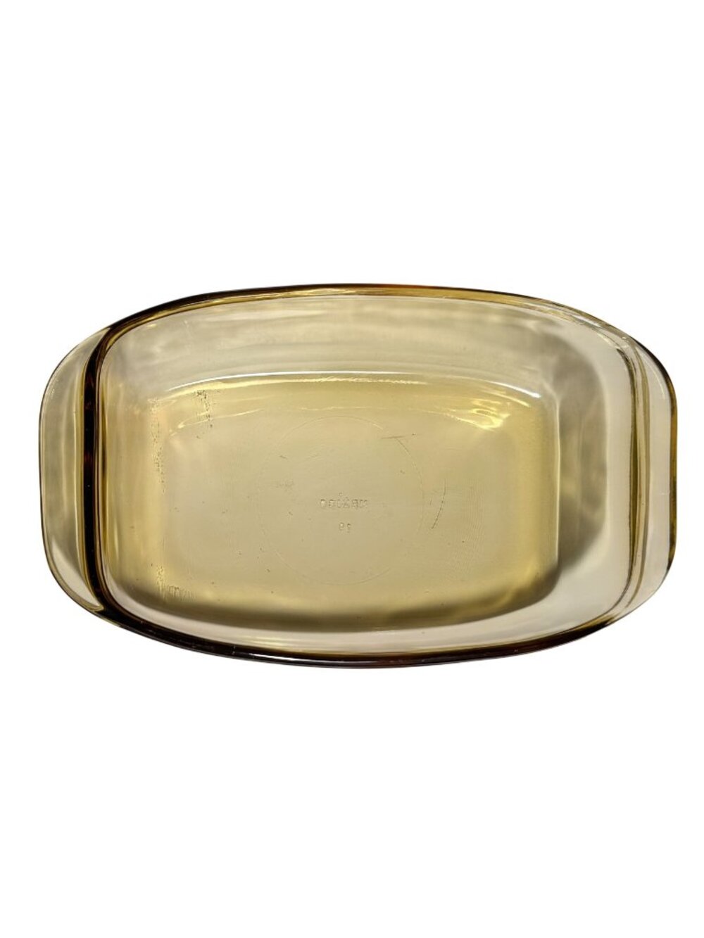 Vintage Mexico Amber Glass Baking Dish Rectangular 1.5 Quart Ovenware
